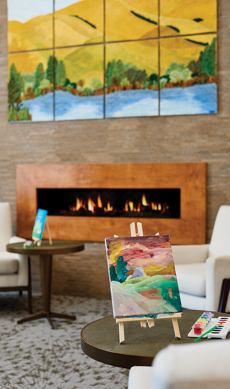 Pavilion fireplace and seating Pavilion fireplace and seating